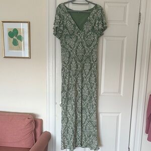 Abercrombie Green Floral Dress